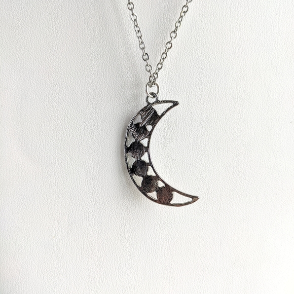 Moon Chakra Pendant Silver-toned Necklace - Picture 3 of 4